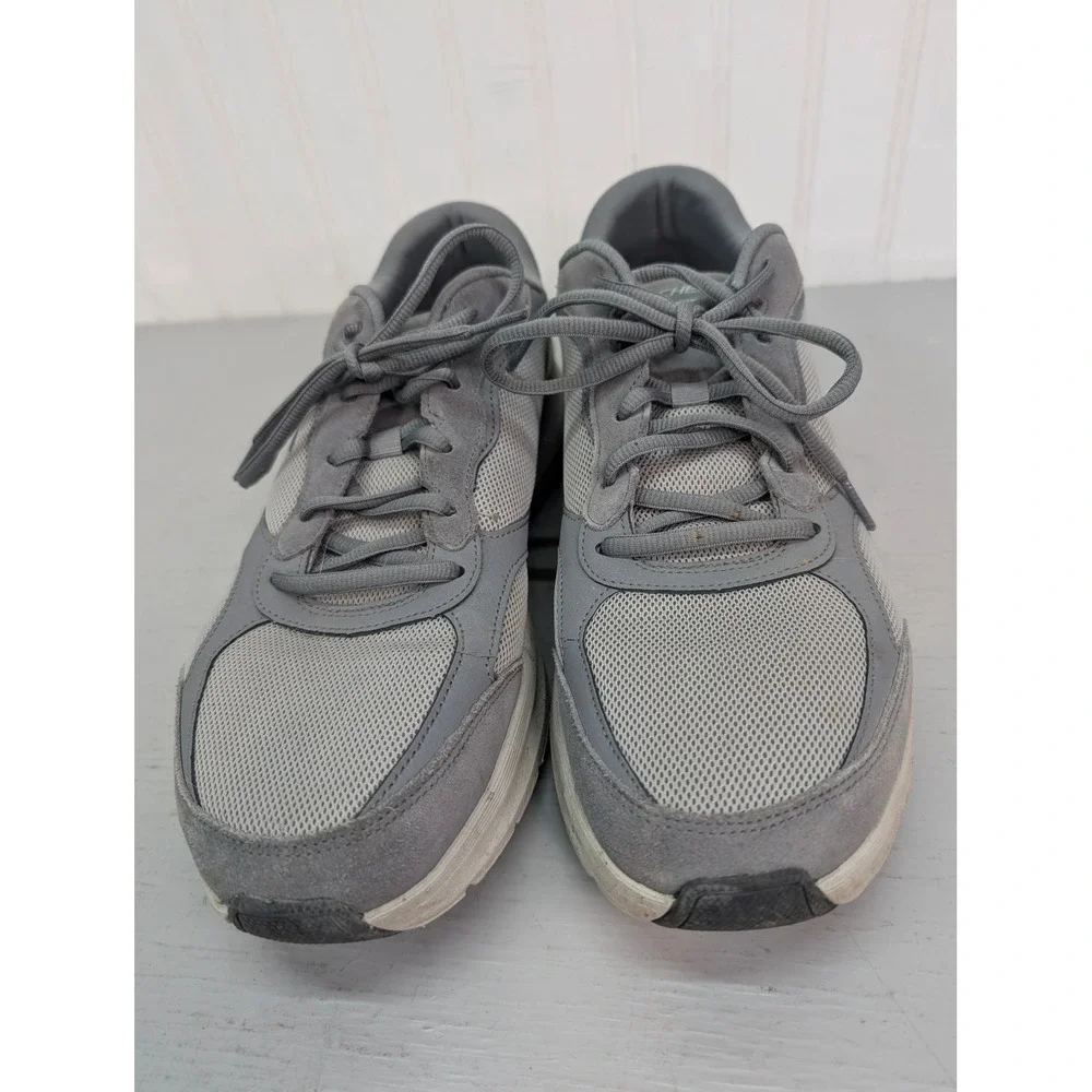 Skechers Shoes Men's 13 Sport Arch Fit Gray Leather Mesh Comfort Casual‎ 232702